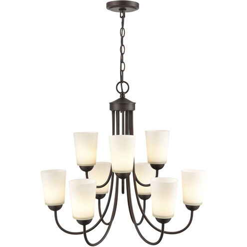 Ivey Lake 9 Light 25.25 inch Rubbed Bronze Chandelier Ceiling Light